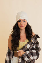 Load image into Gallery viewer, Happy Face Embroidered Ribbed Knit Beanie
