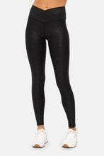 Load image into Gallery viewer, Leather Look Crossover Leggings
